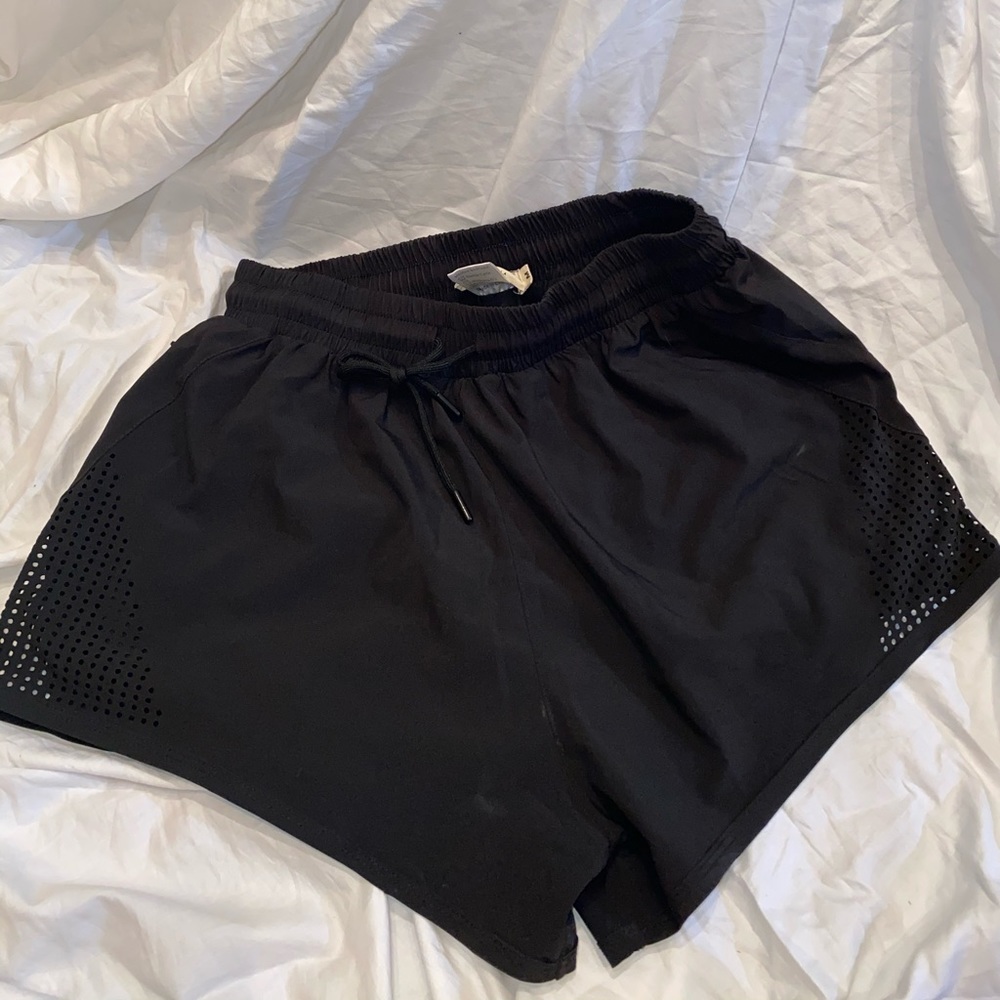 Black running shorts